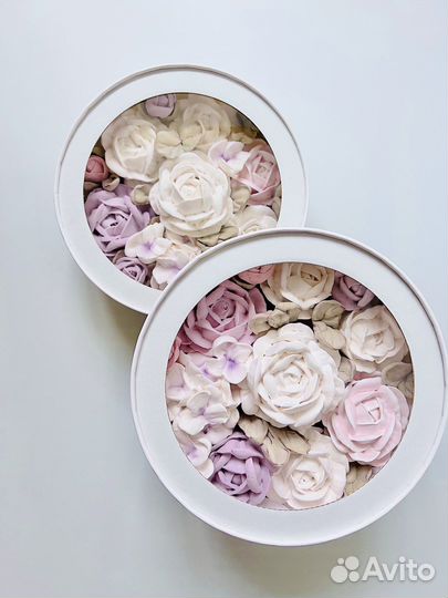 Зефирный букетик в подарочной коробке