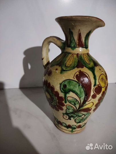 Глиняный кувшин СССР Гуцульская керамика