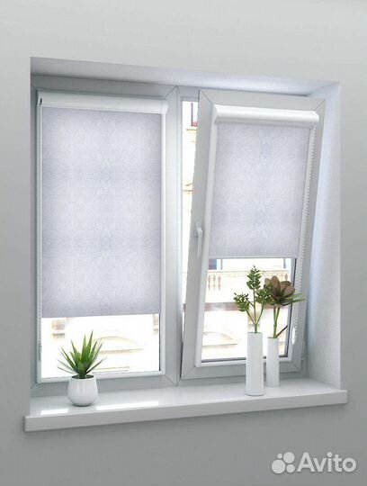 Рулонные жалюзи Уни-2 Блюз белый