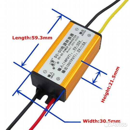 Конвертер ET DC/DC 9-35V в 5V5A понижающий