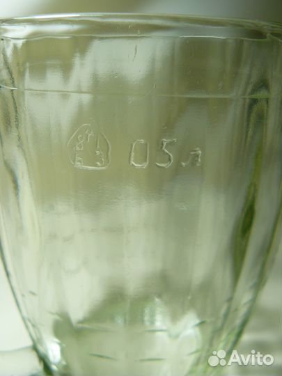 Кружка Пивная 0,5. Стекло. Клеймо Серп Молот. СССР