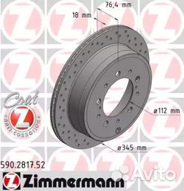 Диск торм.задн.вентил.перфорир.345x18mm/5отв. spor
