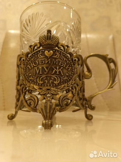 Подстаканник со стаканом