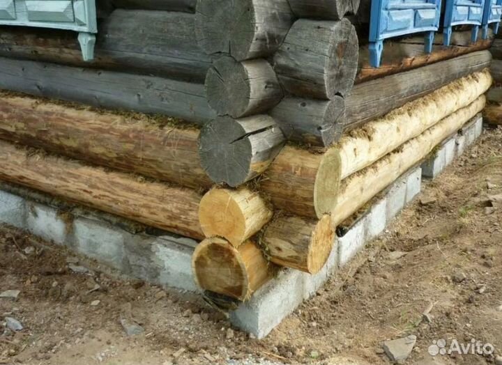 Подъём дома замена венцов ремонт