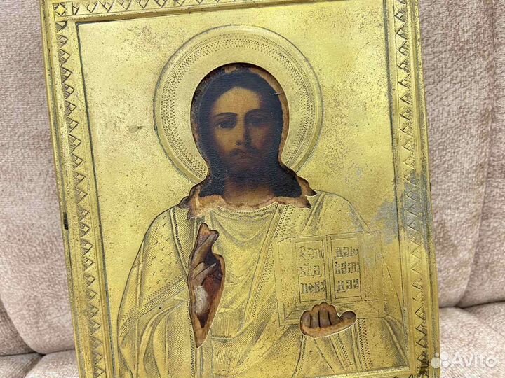 Икона. Спас Вседержитель. 19 вв. Масло