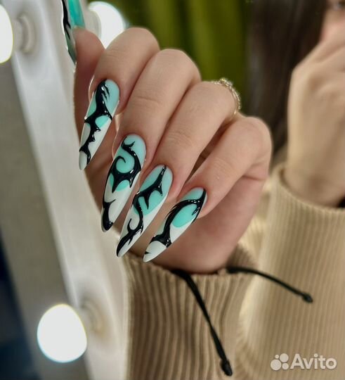 Маникюр наращивание ногтей