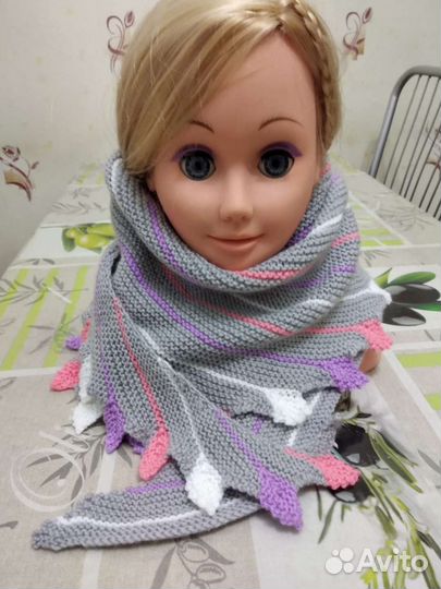 Вязаная шарф - косынка