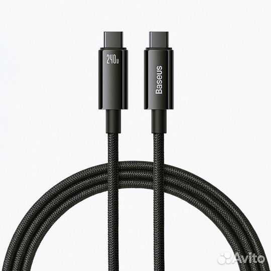 Кабель Baseus USB Type-С 240 Вт, длина 1 / 2 / 3 м