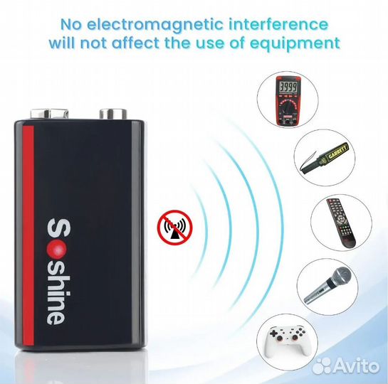 Крона Soshine 9V