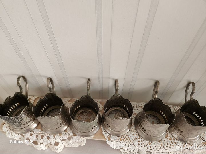 Подстаканники СССР космос, кремль, мельхиор