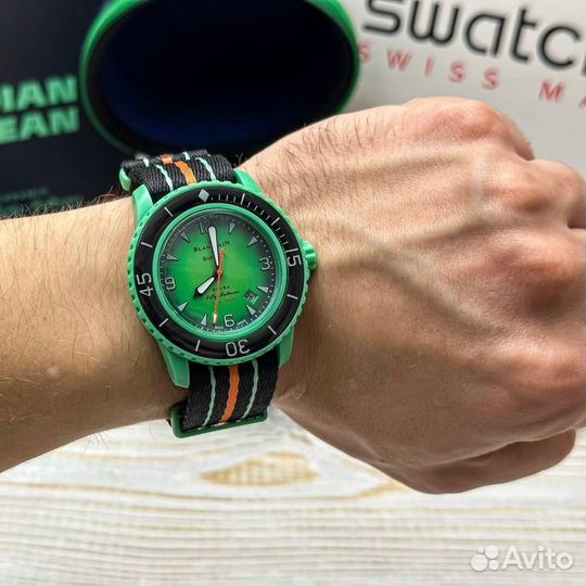 Часы наручные swatch blancpain indian ocean