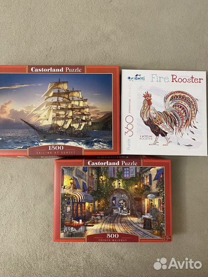 Пазлы (3 набора) 1500, 500, 360 деталей