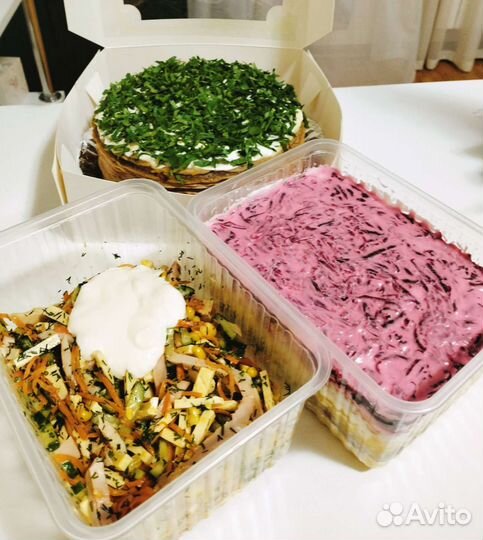 Салаты домашние на заказ
