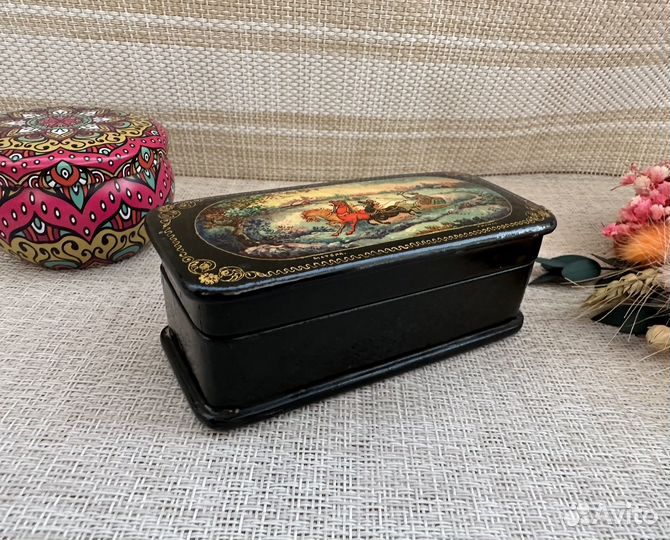 Шкатулка генерал Топтыгин Мстера Громов винтаж