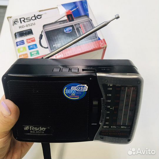 Радиоприемник-051 2xD, аккумулятор\ флешка\ AUX