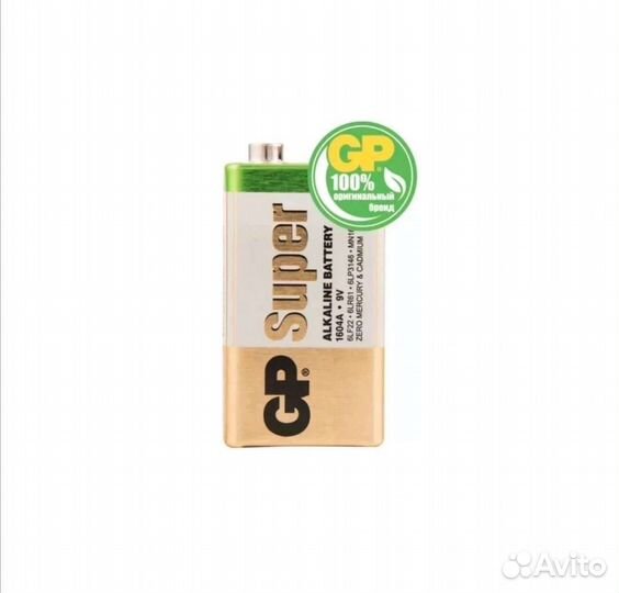 Батарейки GP Super Alkaline 1604 (Крона, 9V)