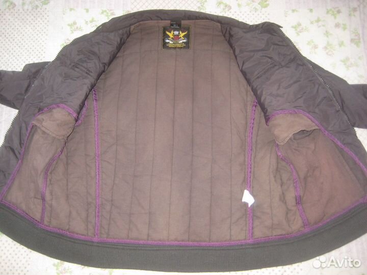 Шикарная д/с куртка Zara, нейлон+хлопок р. 48/182