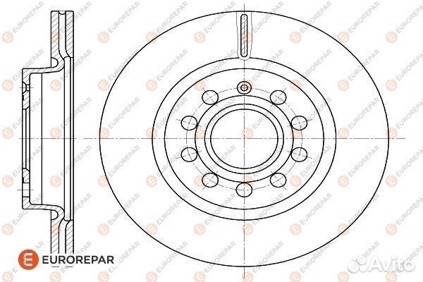 Диск тормозной VAG octavia/golf/jetta 10- перед