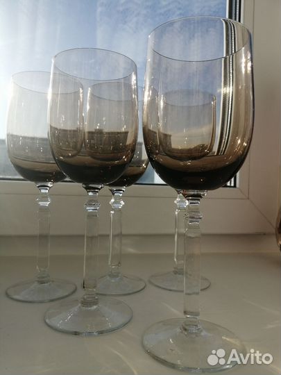 Хрустальные бокалы цветные ГДР