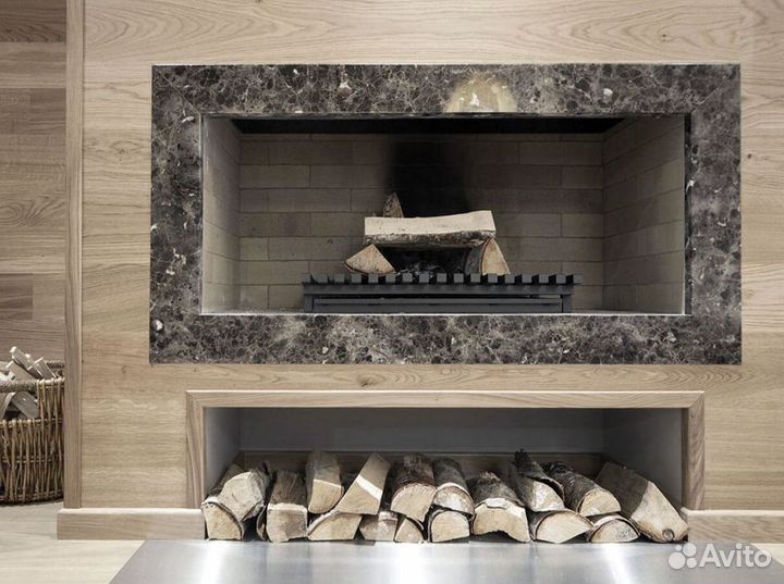 Облицовка камина из мрамора
