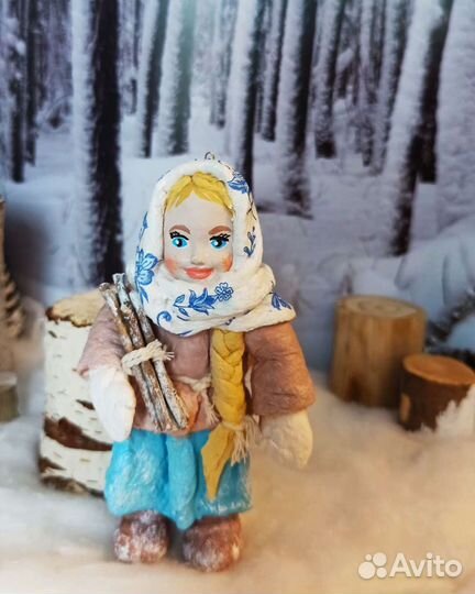 Ватная игрушка на ёлку