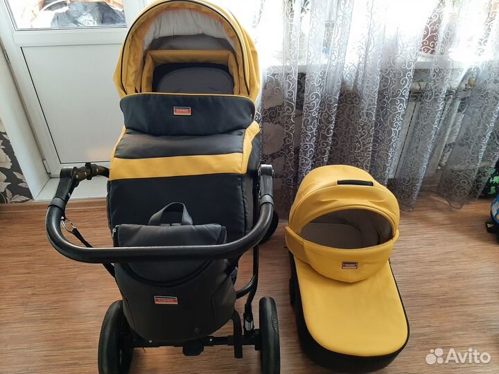 Детские коляски 2 в 1 эко кожа