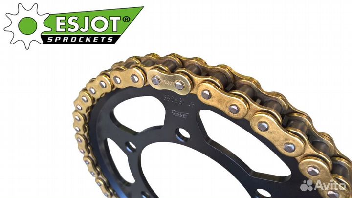 Цепь для мотоцикла esjot 525 EJX 130 звеньев золот