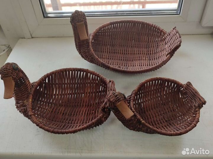 Плетеные корзинки -уточки