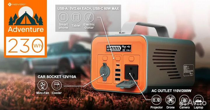 Портативная зарядная станция Novoo Portable Power