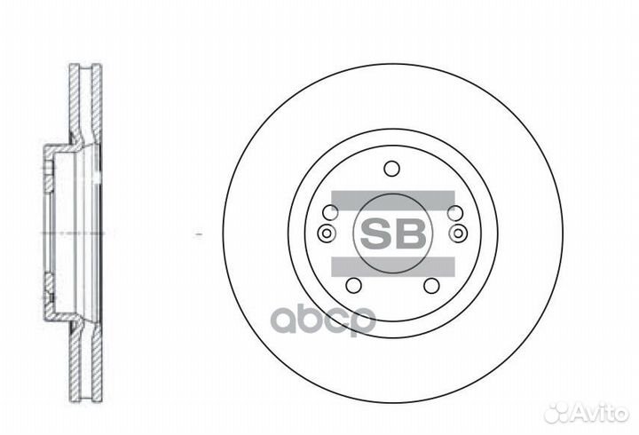 Диск тормозной передний hyundai Santa Fe I/II