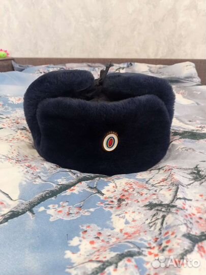 Мужская шапка ушанка полицейскачя
