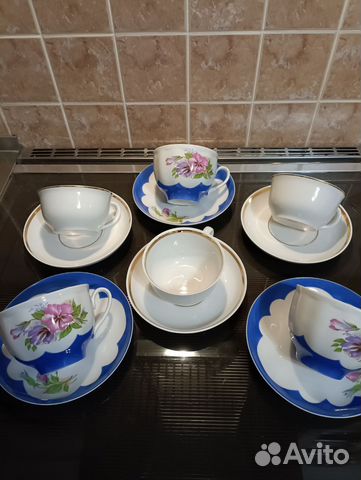 Чайные пары Дулево, Песочное СССР купить в Москве | Хобби и отдых | Авито