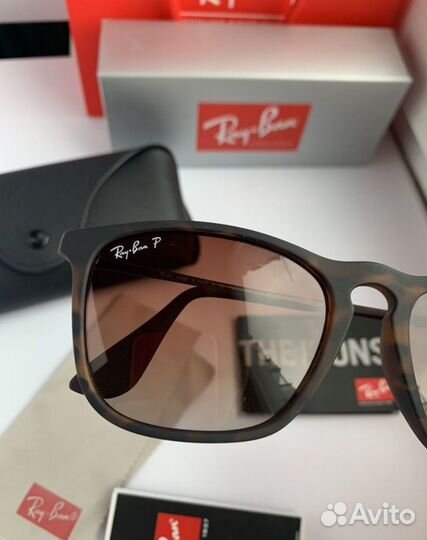 Очки ray ban Chris Polaroid коричневые