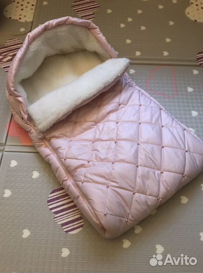 Конверт зимний на овчине на выписку/в коляску