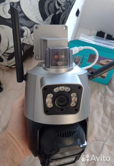 Камера видеонаблюдения wifi с двумя объективами