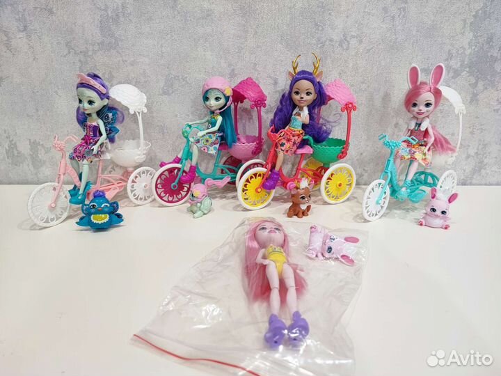 Enchantimals Черепашка, Данесса, Зая на велосипеде