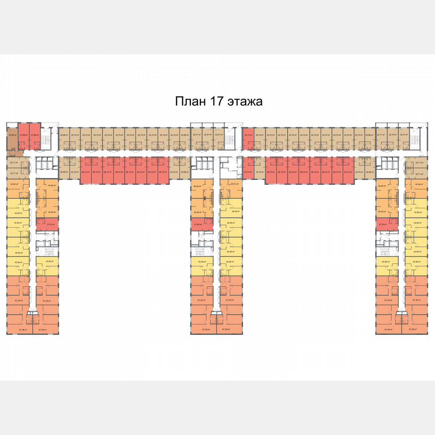 1-к. апартаменты, 40,5 м², 19/24 эт.