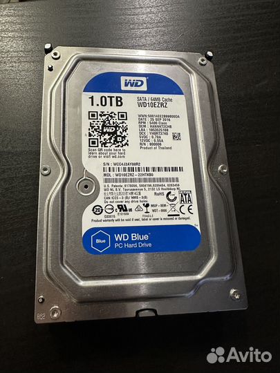Жесткий диск 1 тб WD blue WD10ezrz