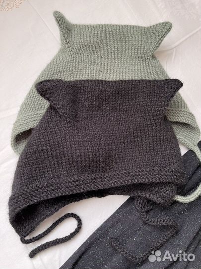 Котошапка чепчик с ушками шапкакошка