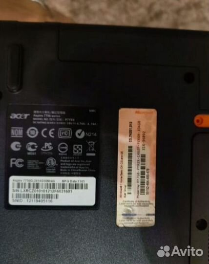 Ноутбук Acer aspire 7750g