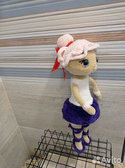 Вязаная кукла, игрушка,балерина