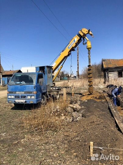 Ямобур услуги, винтовые сваи, аренда ямобура