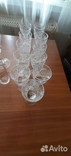 Штоф хрустальный+стопочки СССР