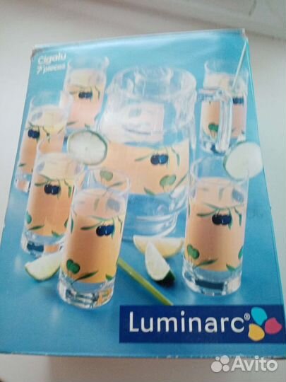 Новый набор Luminarc стаканы и кувшин