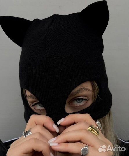 Шапка-маска кошка