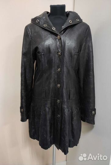 Кожаный плащ, кожа натуральная, р. 46-48
