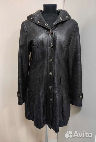 Кожаный плащ, кожа натуральная, р. 46-48
