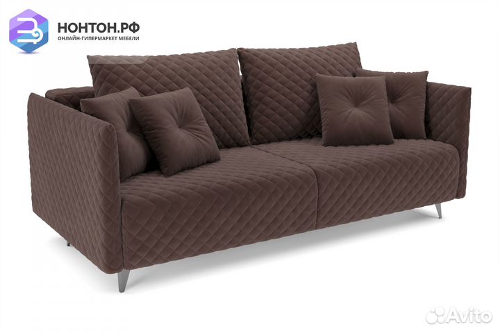 Диван тик-так Вашингтон коричневый