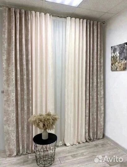 Готовые шторы мрамор 3.0*2.7 новые на выбор