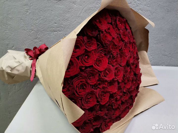 101 роза Букеты 15 25 35 51 101 201 Роза Доставка